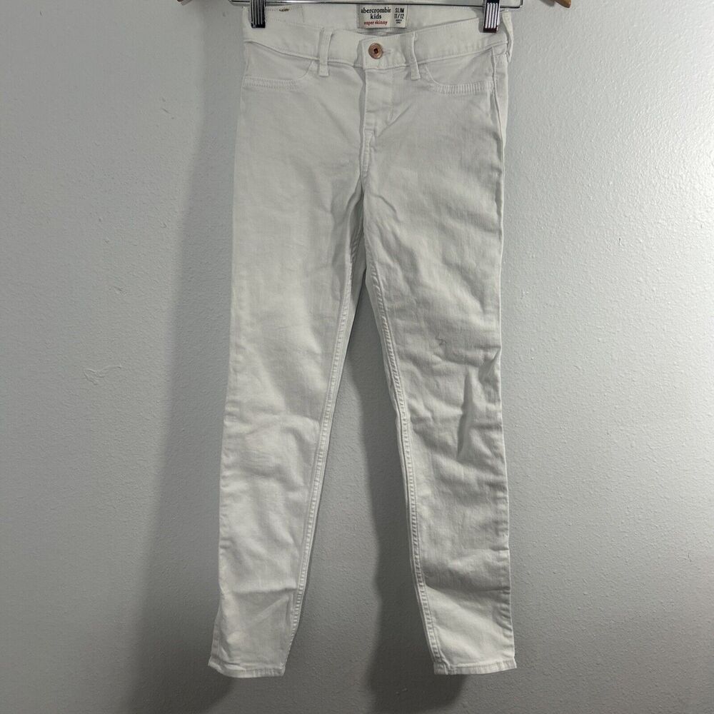 Abercrombie Kids Jeans 11 12 Super Skinny Slim White